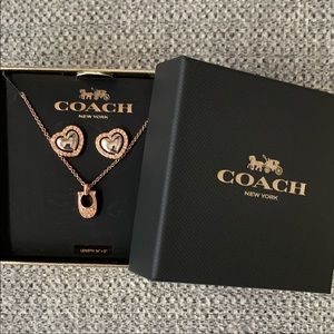 NWT- Coach necklace and earring set